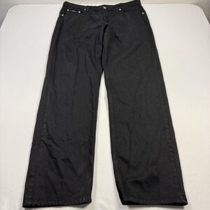 BOSS Hugo Boss Alabama Jeans Mens 40x34 Black 5 Pocket Denim Straight Leg Fit